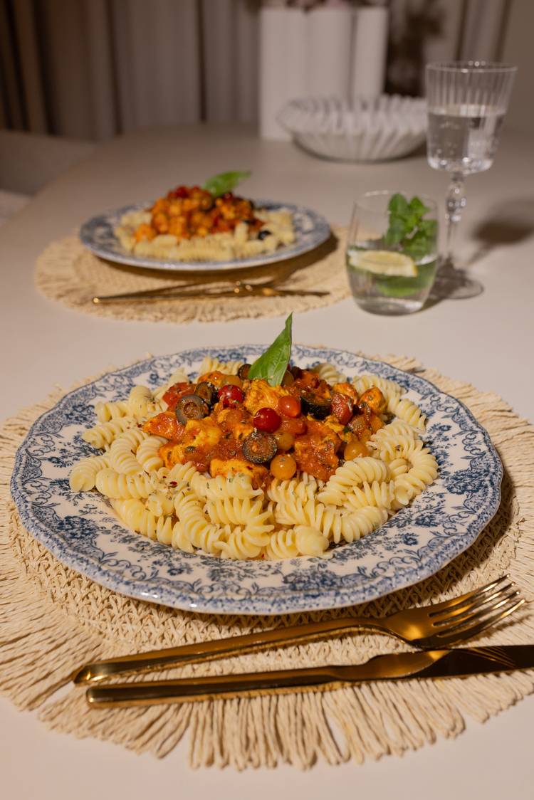 Pasta Fusilli met Groenten en Kip